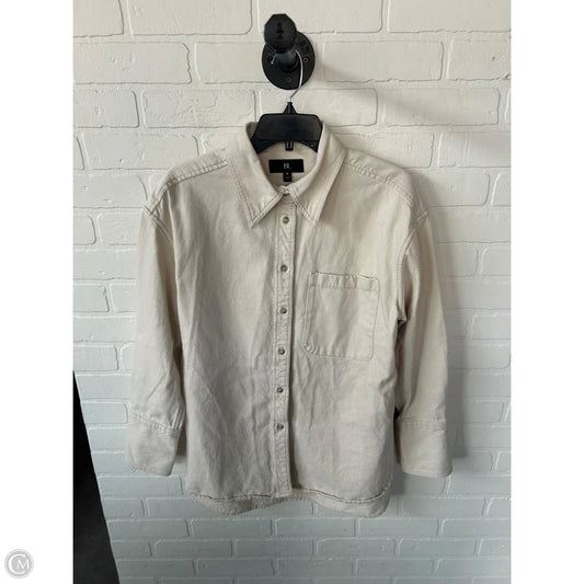 Jacket Shirt By Banana Republic In Tan, Size: M