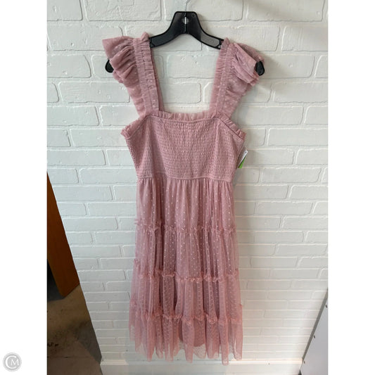 Dress Casual Midi By Blu Pepper In Pink, Size: L