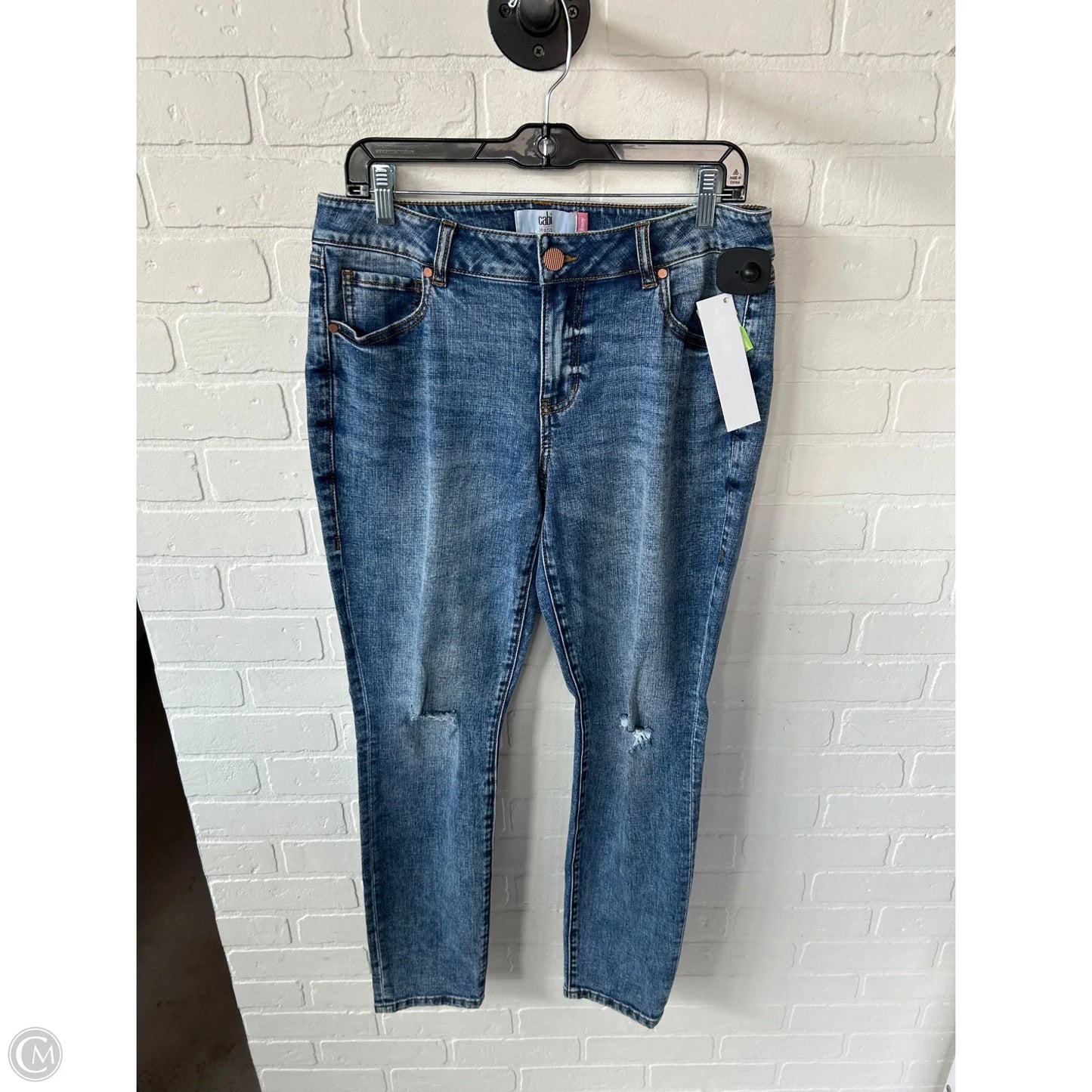 Jeans Skinny By Cabi In Blue Denim, Size: 10