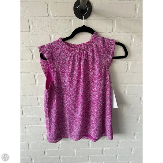 Top Sleeveless By J. Crew In Pink & White, Size: S