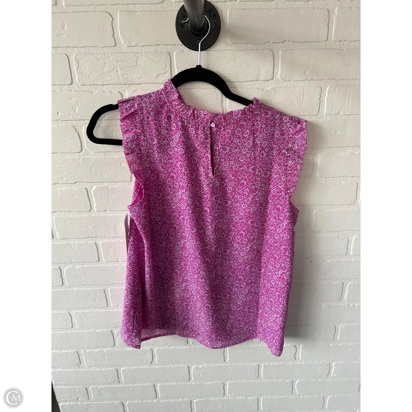 Top Sleeveless By J. Crew In Pink & White, Size: S