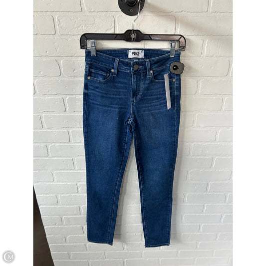 Jeans Skinny By Paige In Blue Denim, Size: 2