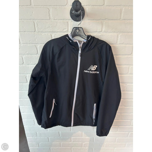 Jacket Windbreaker By New Balance In Black, Size: M