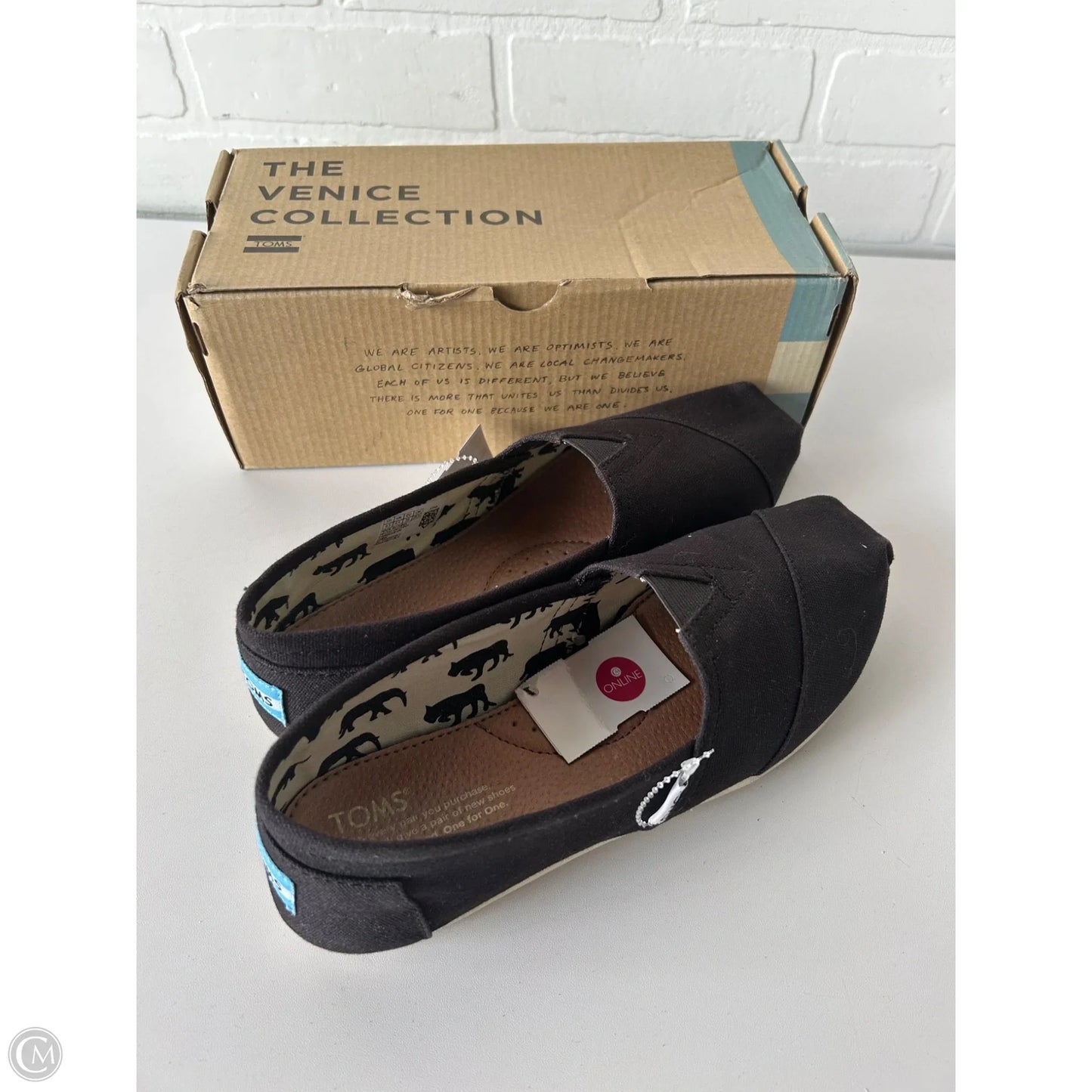 Shoes Flats By Toms In Black, Size: 8.5