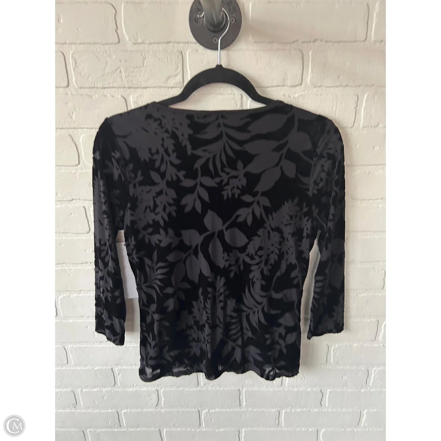 Top Long Sleeve By Calvin Klein In Black, Size: Sp