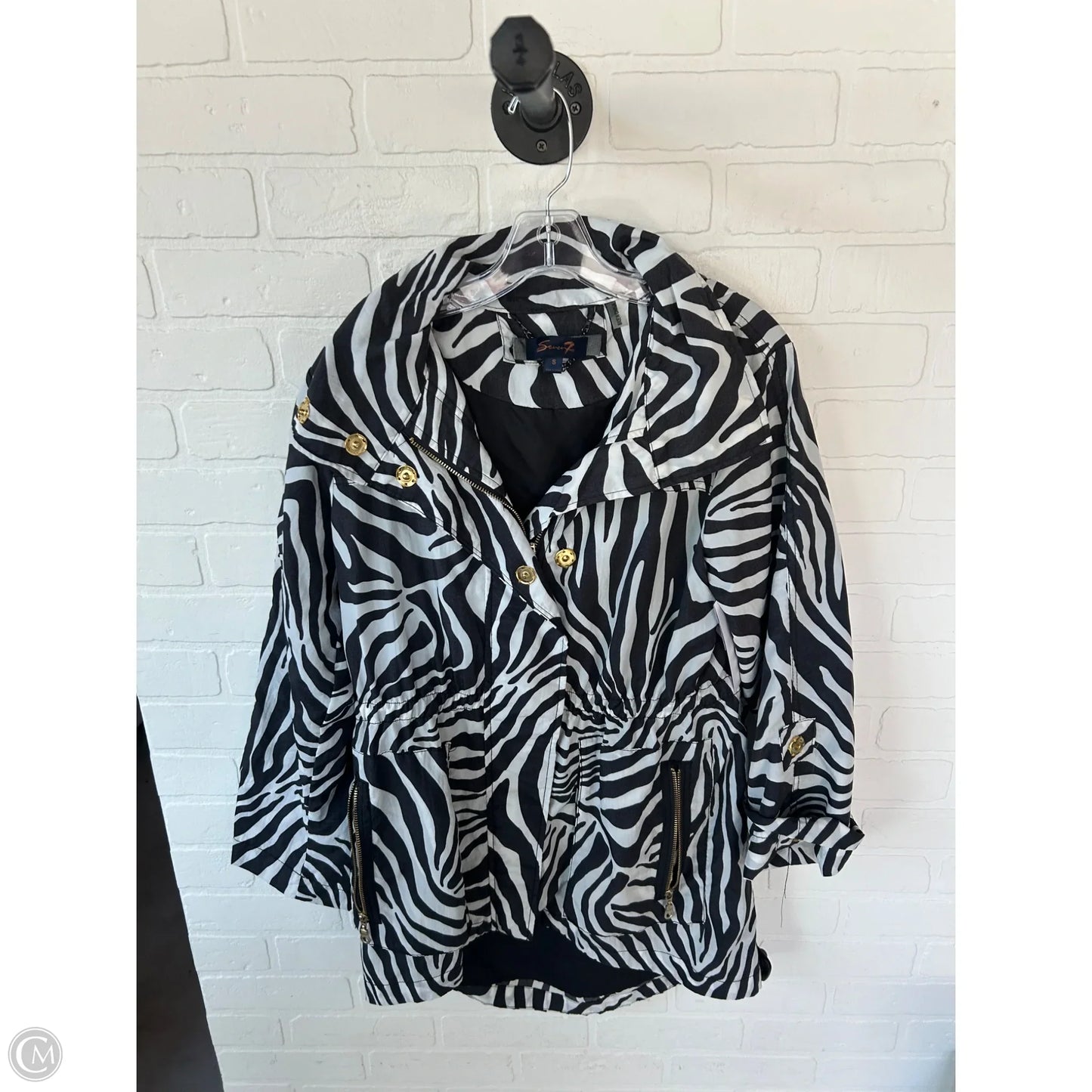 Jacket Other By Seven 7 In Black & White, Size: S