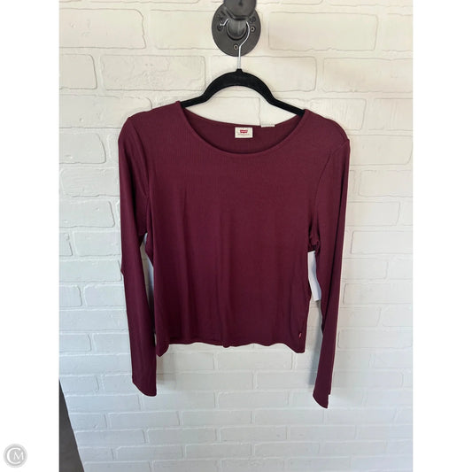 Top Long Sleeve Basic By Levis In Red, Size: L