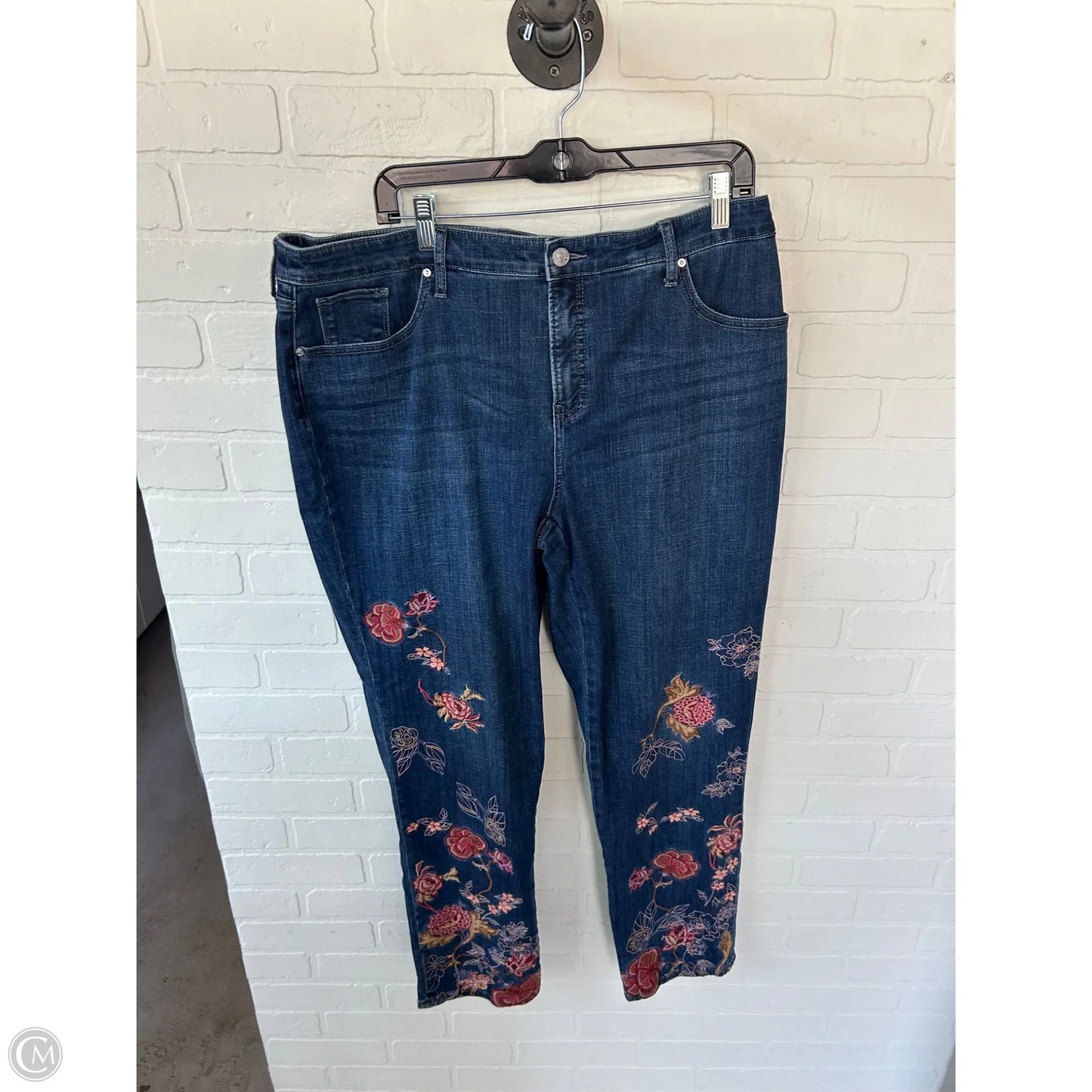 Jeans Boyfriend By Chicos In Blue Denim, Size: 16l