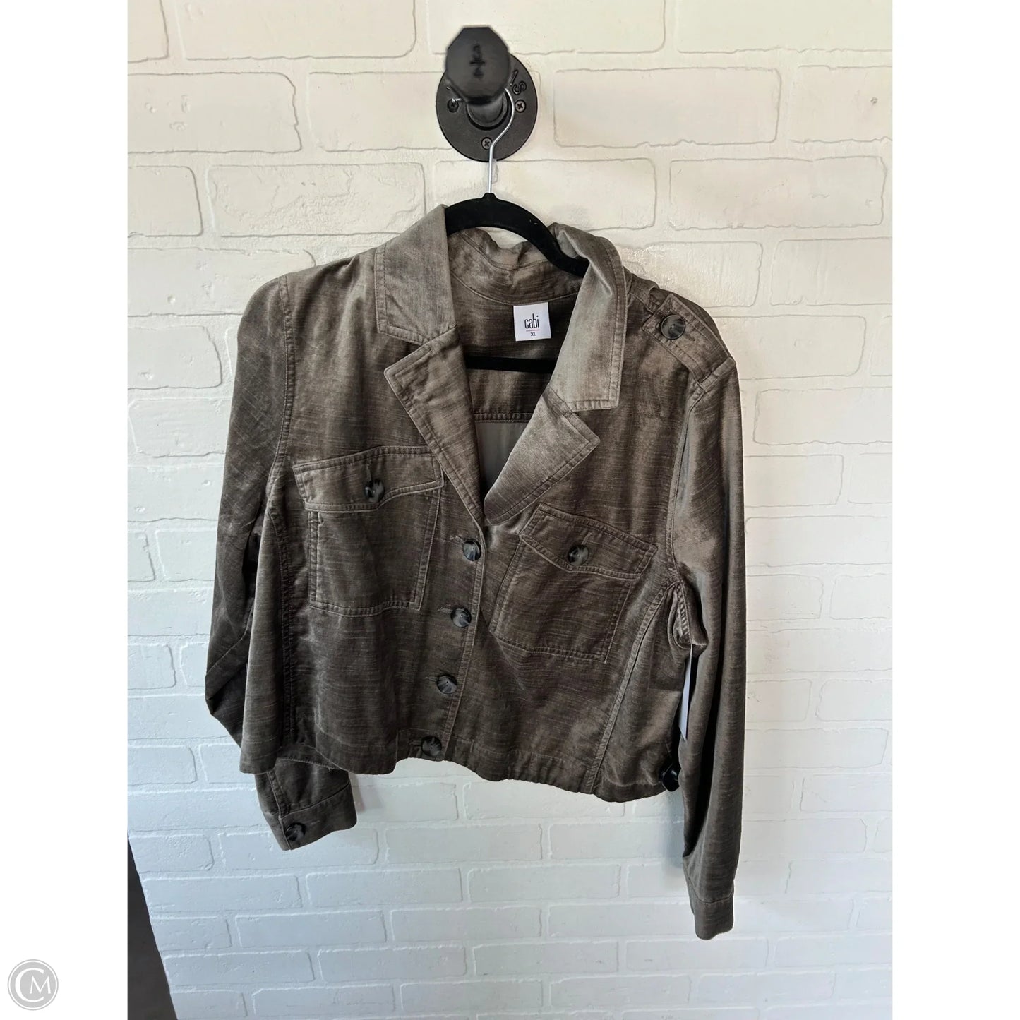 Jacket Shirt By Cabi In Grey, Size: Xl