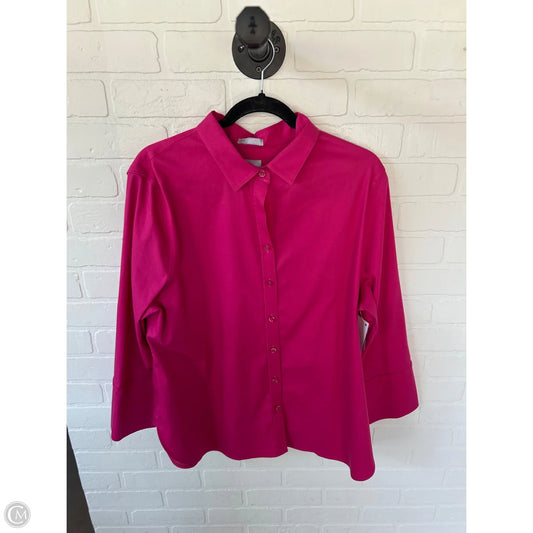 Top Long Sleeve By Chicos In Pink, Size: Xl