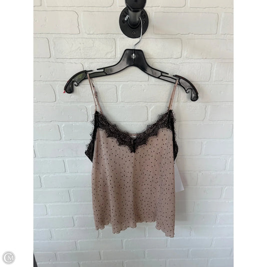 Top Sleeveless By Blu Pepper In Black & Tan, Size: M