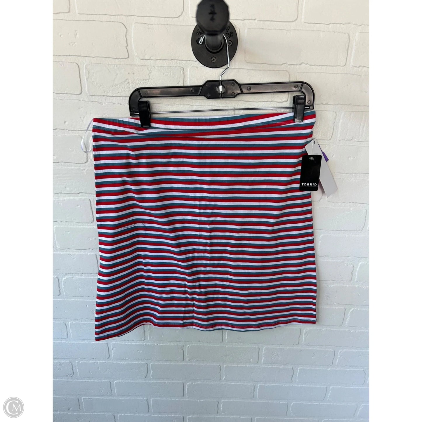 Top Sleeveless Basic By Torrid In Blue & Red & White, Size: 2x