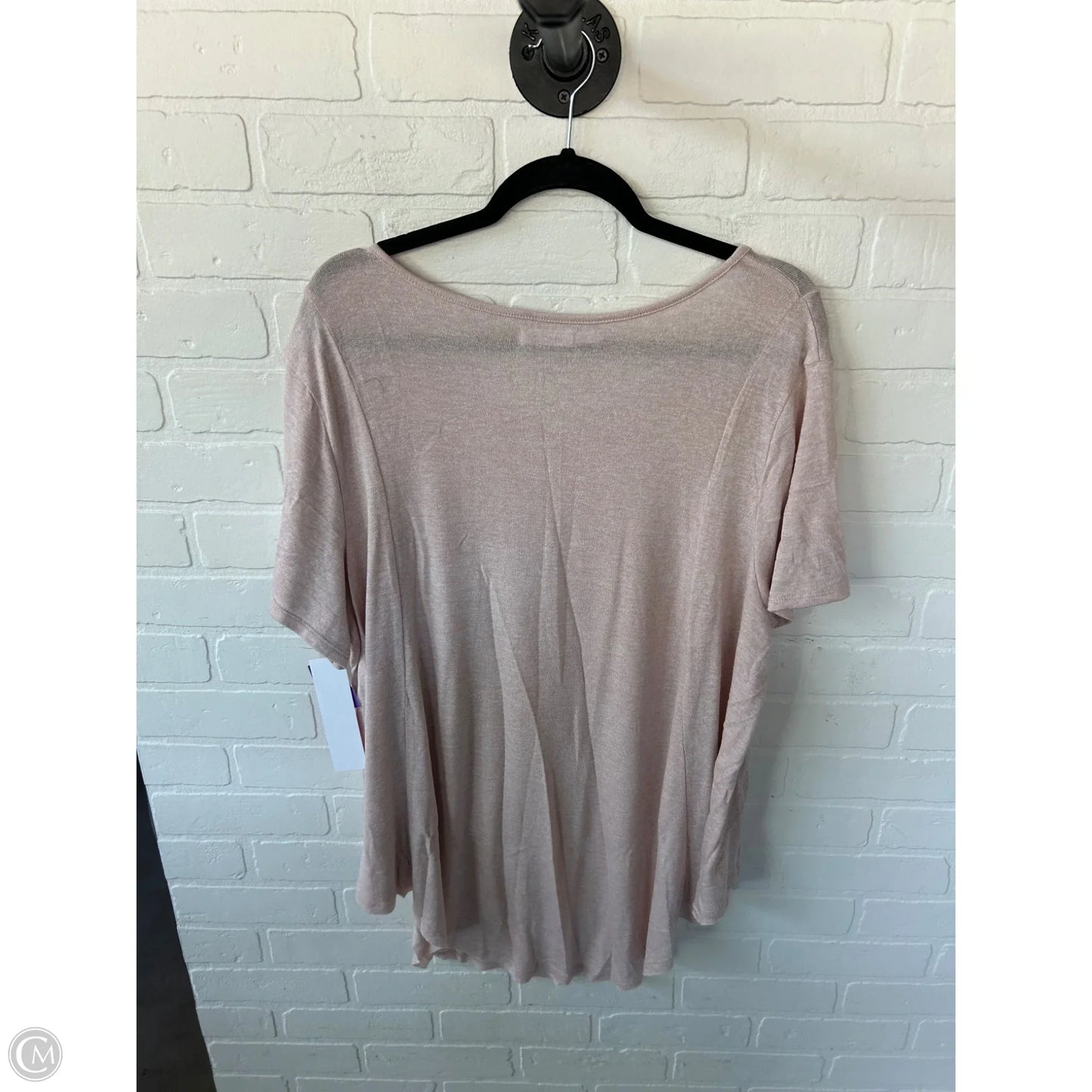 Top Short Sleeve Basic By Maurices In Pink, Size: 3x