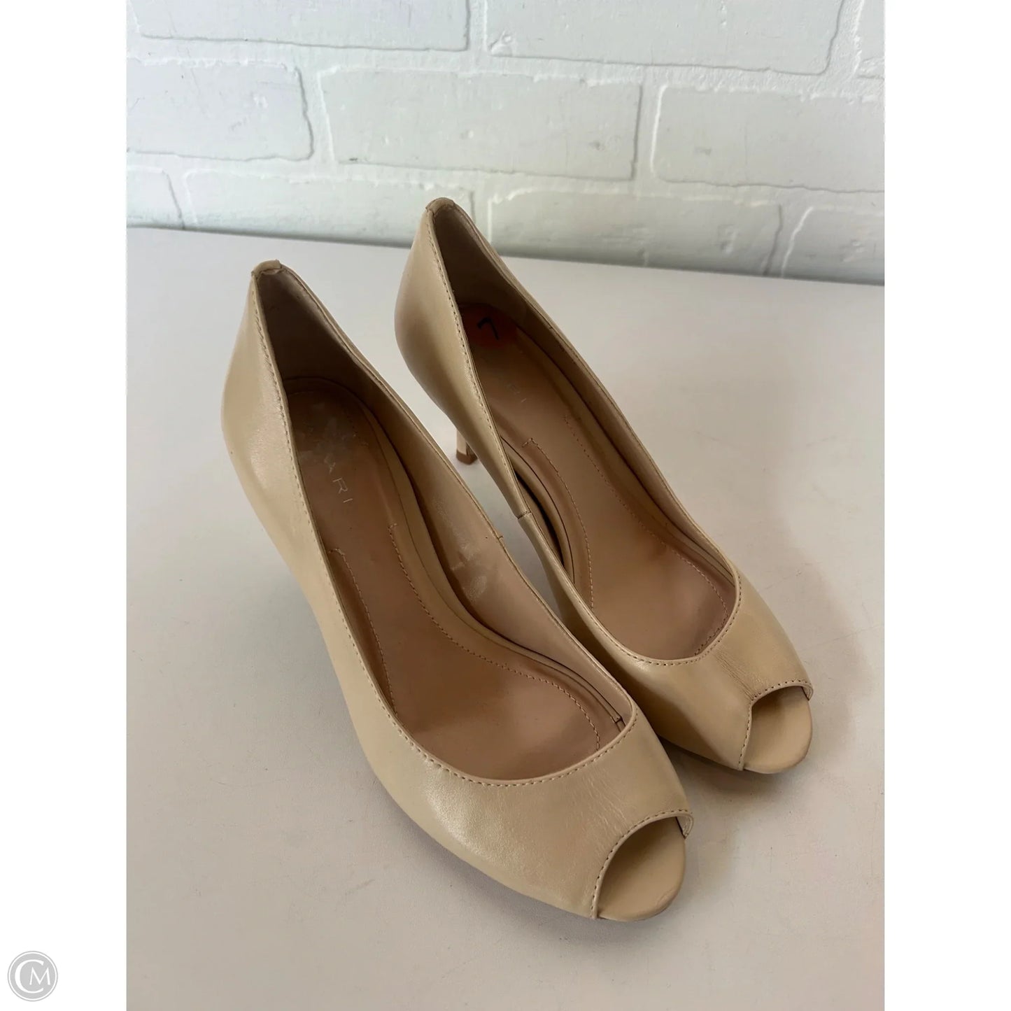 Sandals Heels Stiletto By Tahari By Arthur Levine In Tan, Size: 7