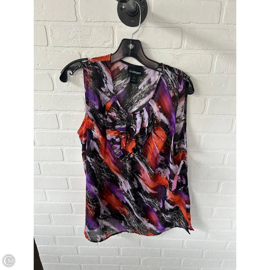 Top Sleeveless By Lane Bryant In Black & Purple, Size: L