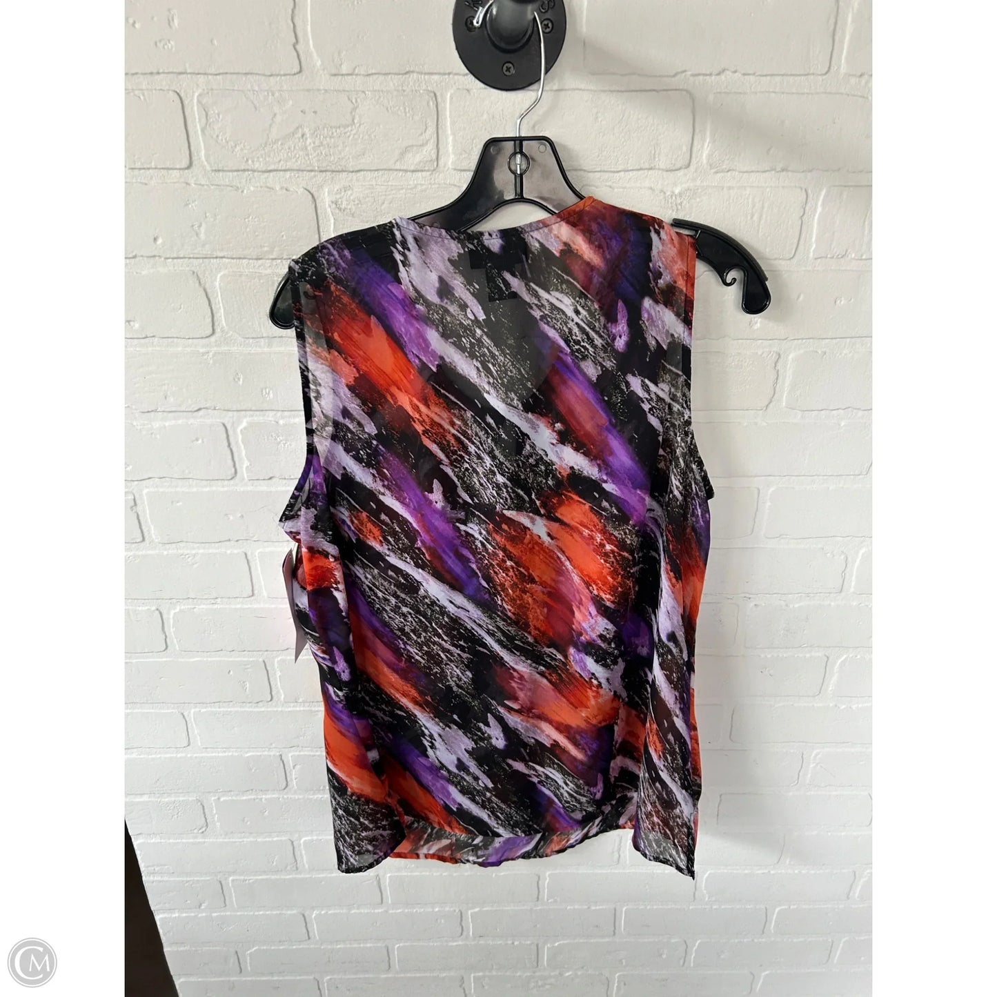 Top Sleeveless By Lane Bryant In Black & Purple, Size: L
