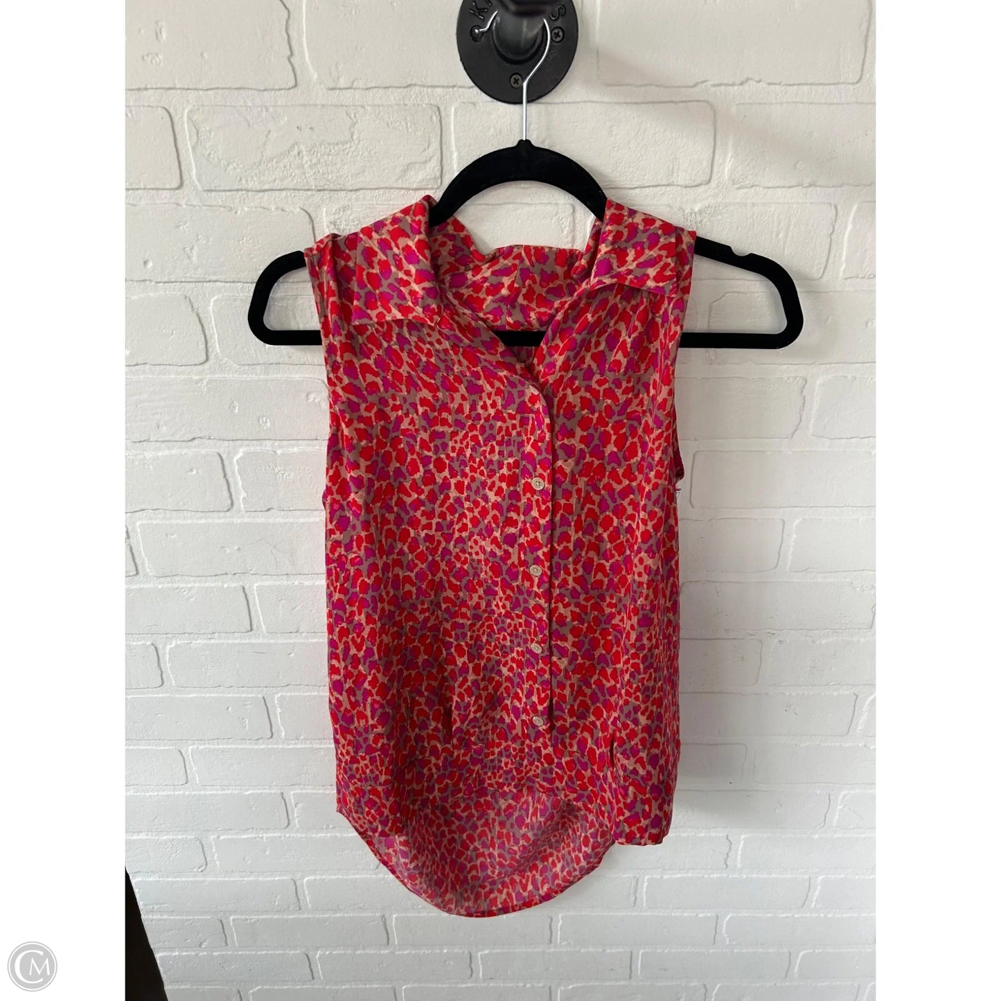 Top Sleeveless By Cabi In Orange & Purple, Size: Xs