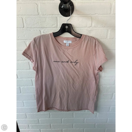 Top Short Sleeve Basic By Topshop In Pink, Size: S
