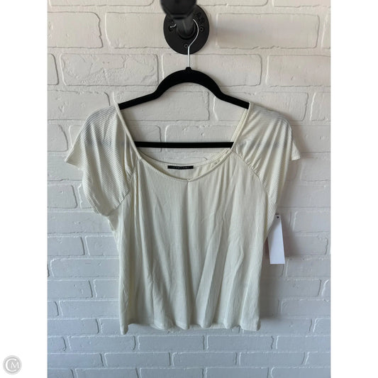 Top Short Sleeve Basic By T Tahari In Cream, Size: L
