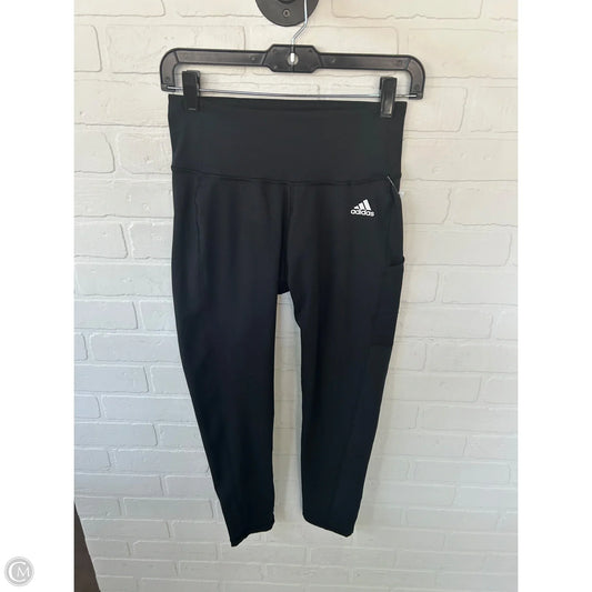Athletic Leggings By Adidas In Black, Size: 8
