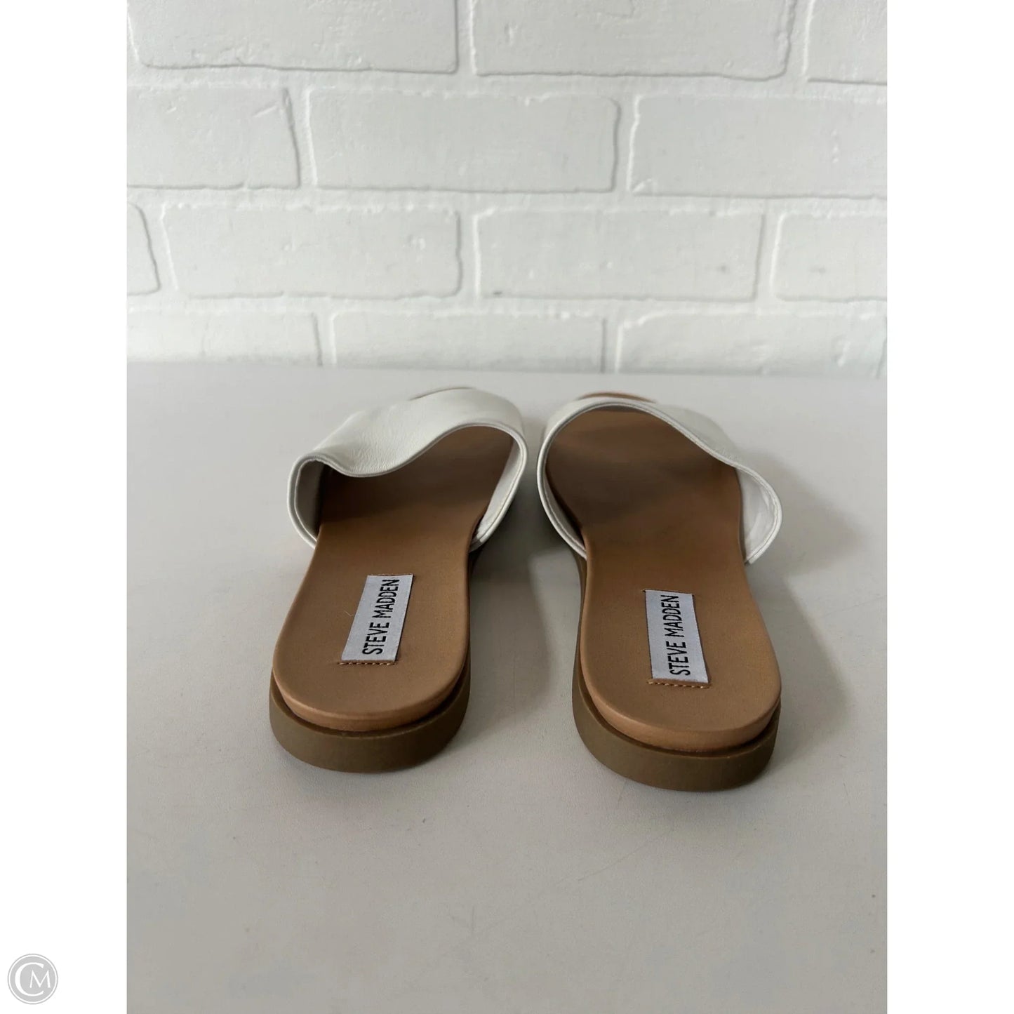 Sandals Flats By Steve Madden In Cream & Tan, Size: 9