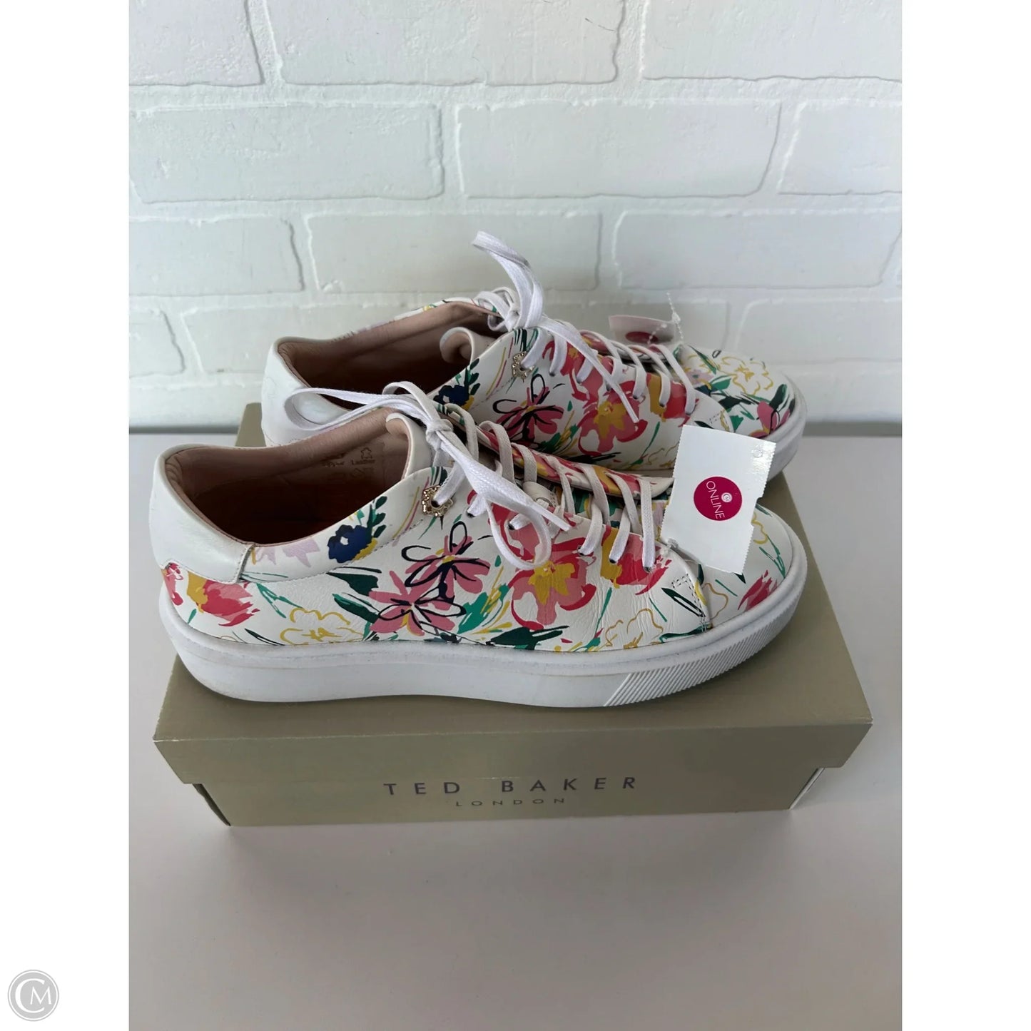 Shoes Sneakers By Ted Baker In Floral Print, Size: 9.5