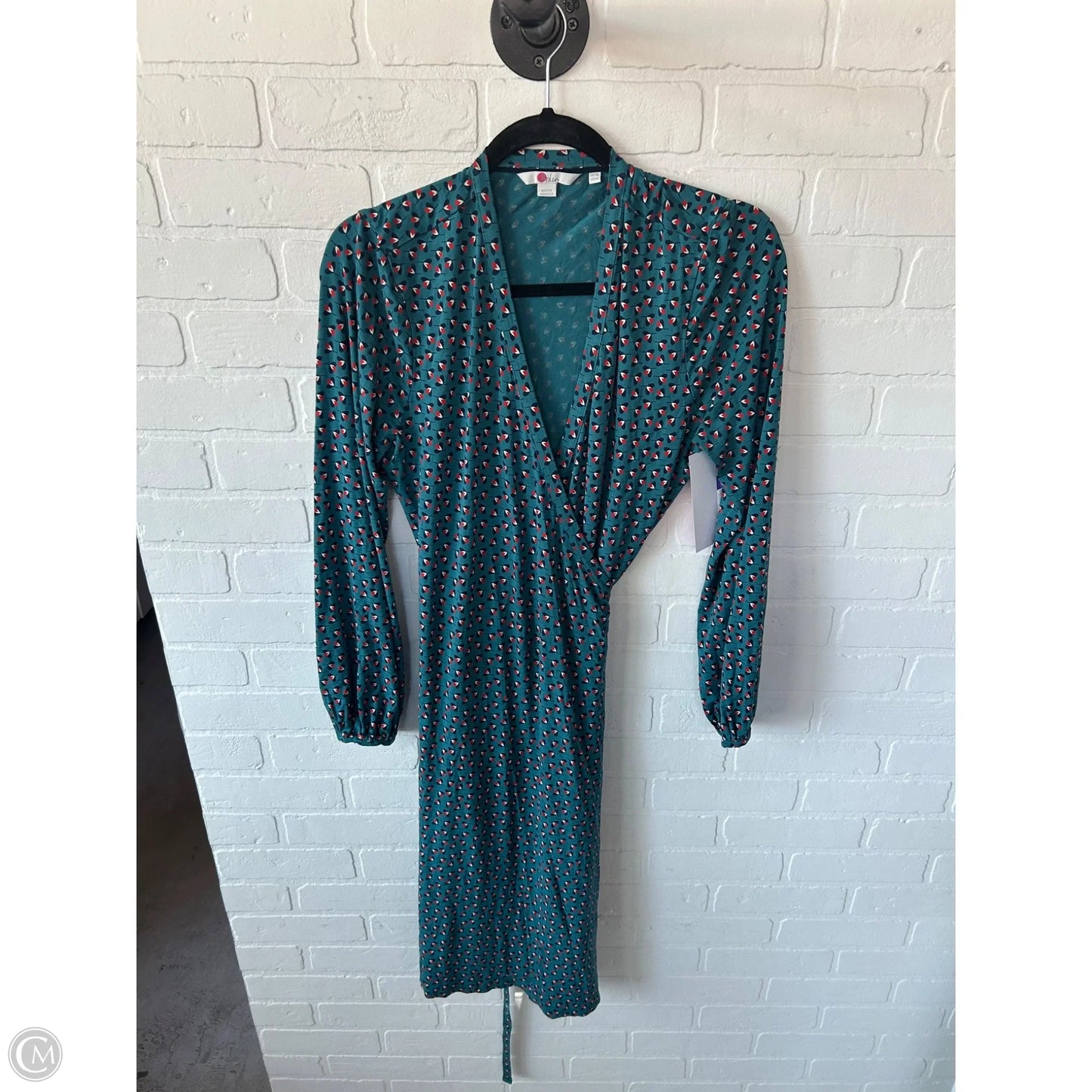 Dress Casual Short By Boden In Green & White, Size: L