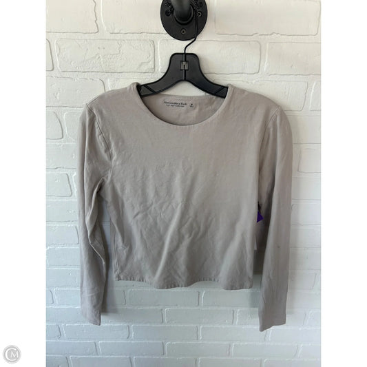 Top Long Sleeve Basic By Abercrombie And Fitch In Tan, Size: M