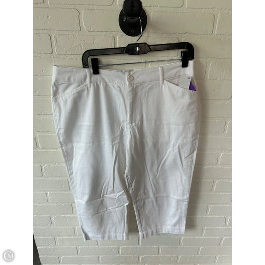 Capris By St Johns Bay In White Denim, Size: 16