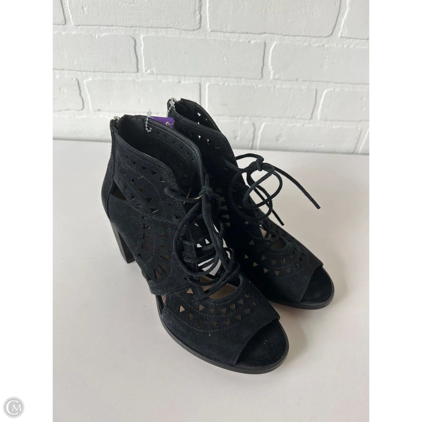 Sandals Heels Block By Vince Camuto In Black, Size: 7