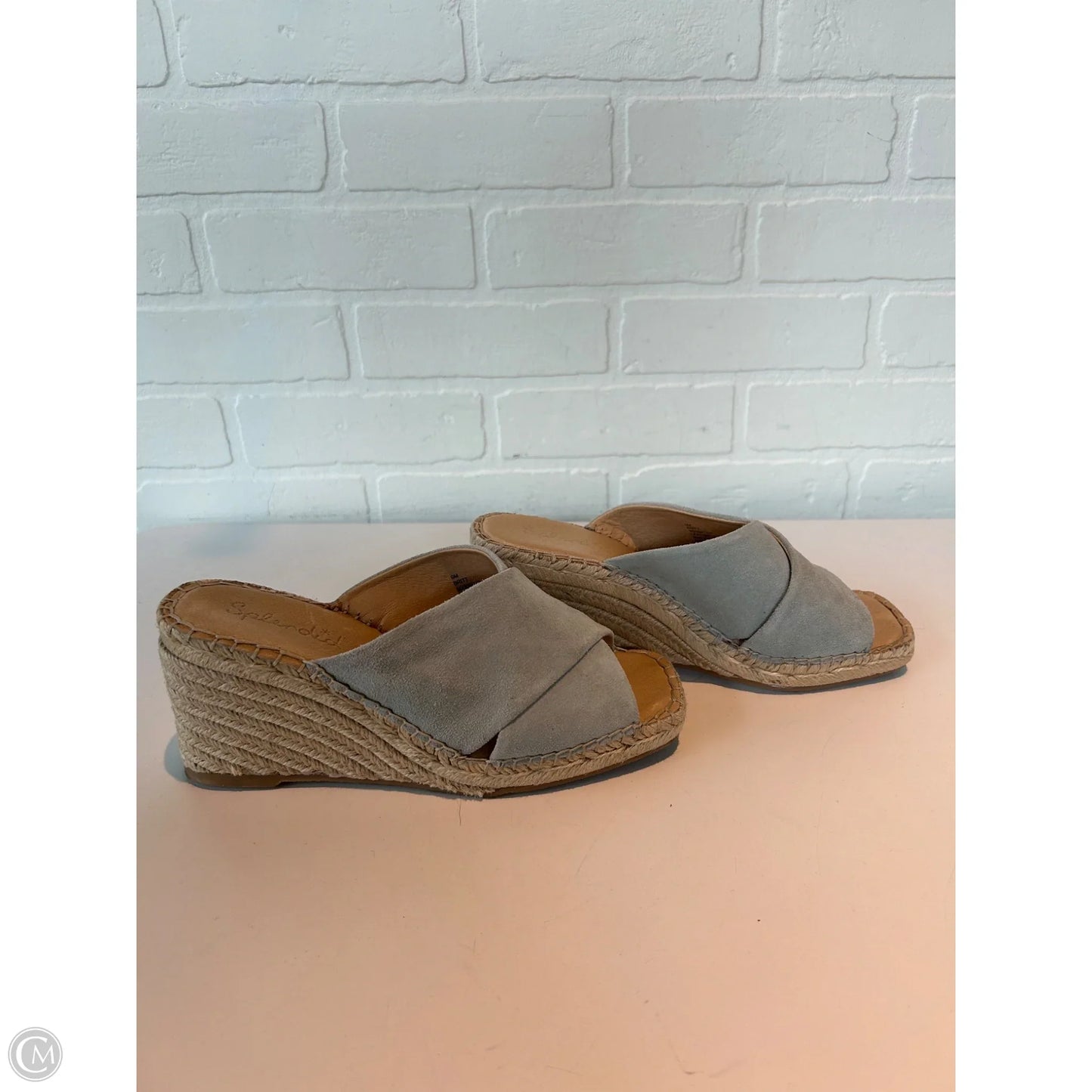Sandals Heels Block By Splendid In Blue & Tan, Size: 9