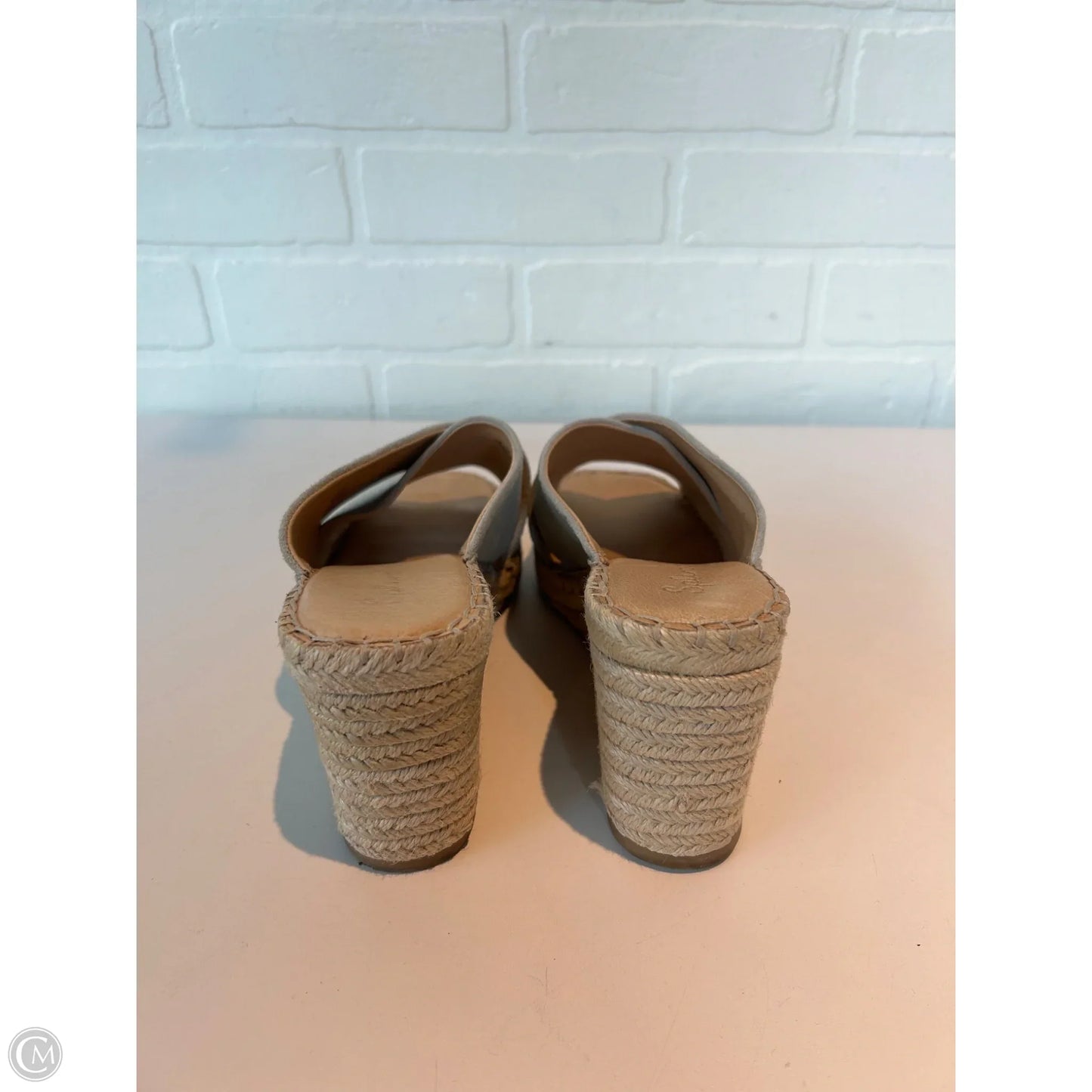Sandals Heels Block By Splendid In Blue & Tan, Size: 9