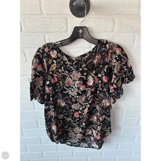 Top Short Sleeve By H&m In Black & Brown, Size: S