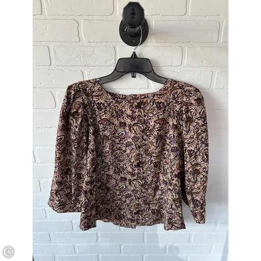 Top Short Sleeve By Clothes Mentor In Brown & Purple, Size: L