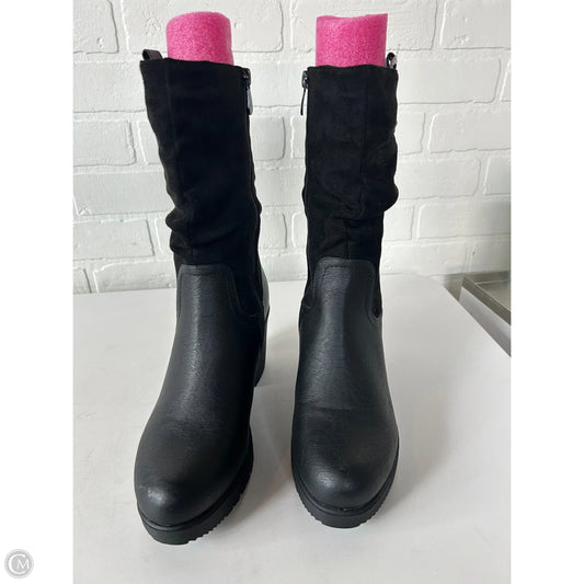 Boots Mid-calf Heels By Clothes Mentor In Black, Size: 8.5