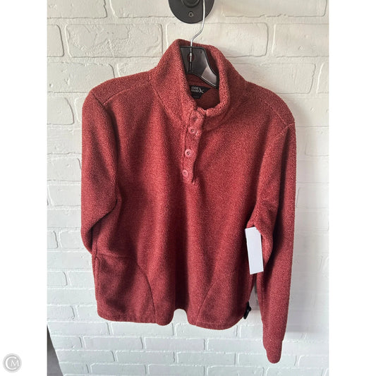 Jacket Fleece By Eddie Bauer In Orange, Size: S
