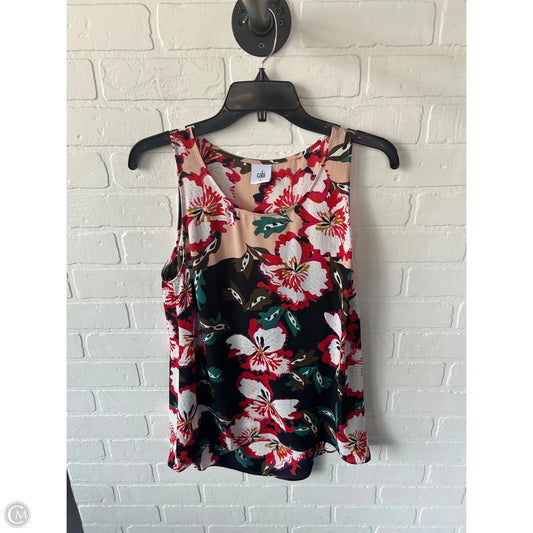 Top Sleeveless By Cabi In Black & Green, Size: M