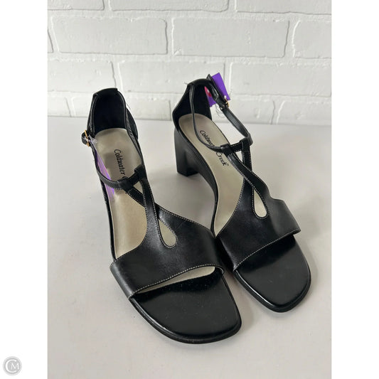 Sandals Heels Block By Coldwater Creek In Black, Size: 9.5