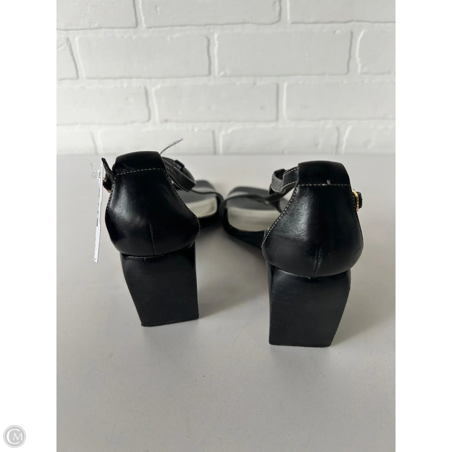 Sandals Heels Block By Coldwater Creek In Black, Size: 9.5