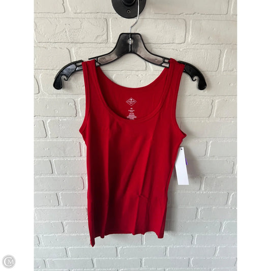 Top Sleeveless Basic By St Johns Bay In Red, Size: Xs