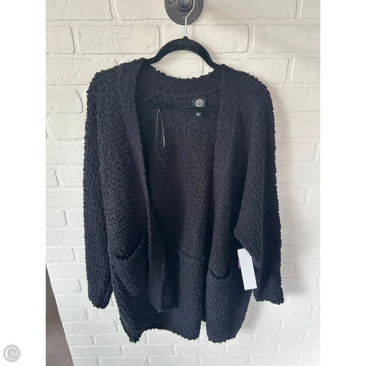 Sweater Cardigan By Bobeau In Black, Size: L