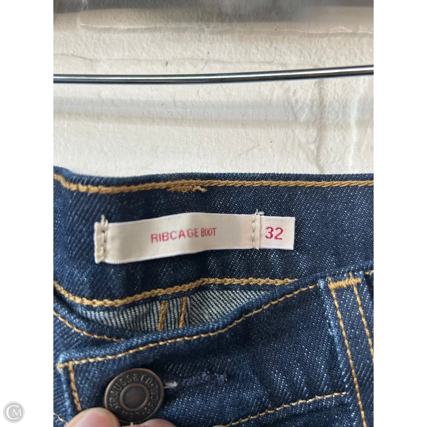 Jeans Boot Cut By Levis In Blue Denim, Size: 14
