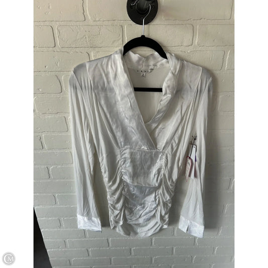Top Long Sleeve By Cabi In White, Size: M