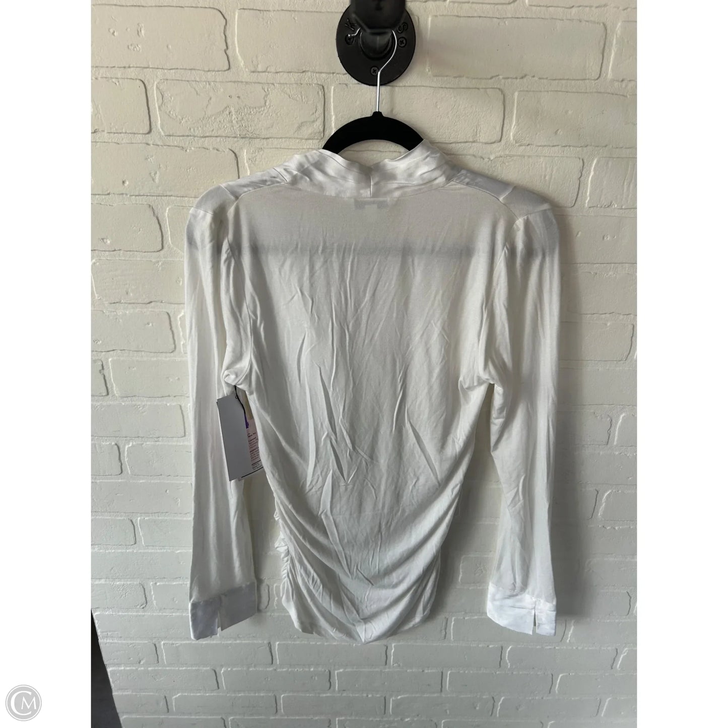Top Long Sleeve By Cabi In White, Size: M