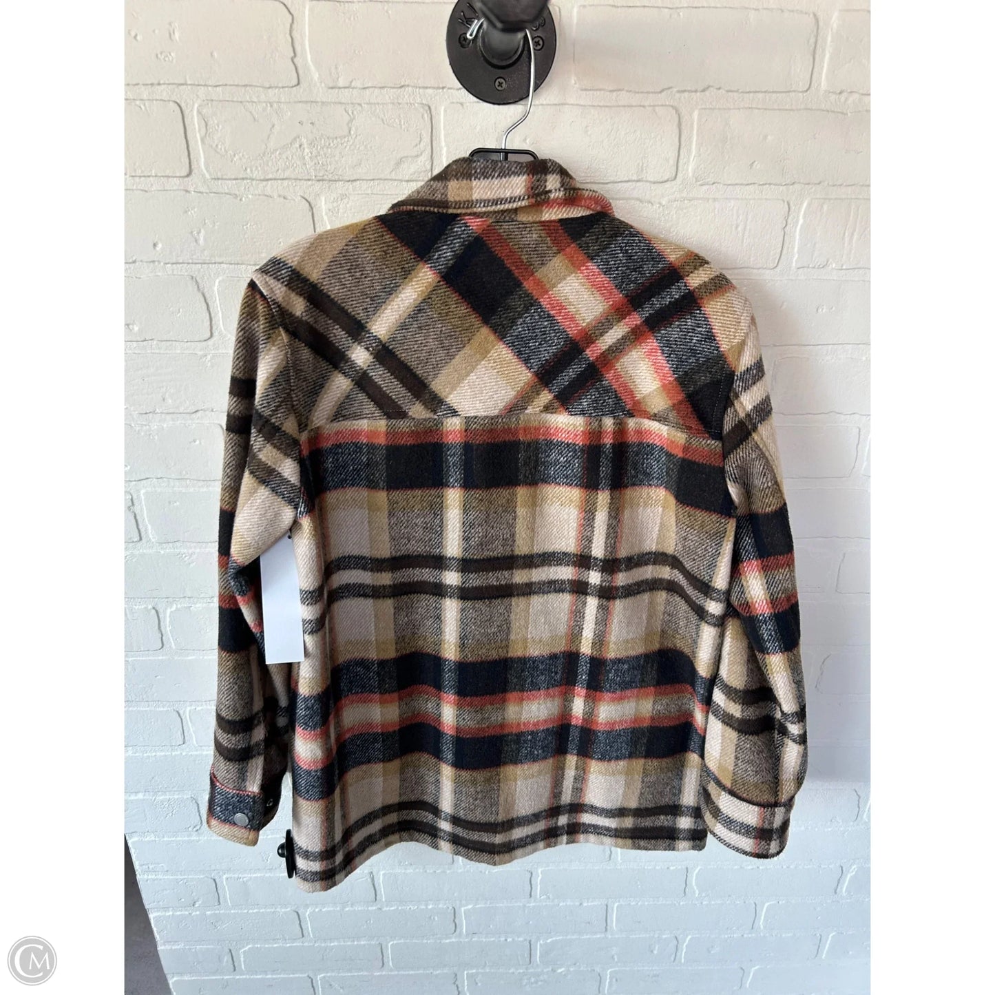 Jacket Shirt By Blanknyc In Brown & Cream, Size: Xs