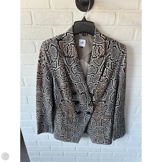 Blazer By Cabi In Brown & Grey, Size: M