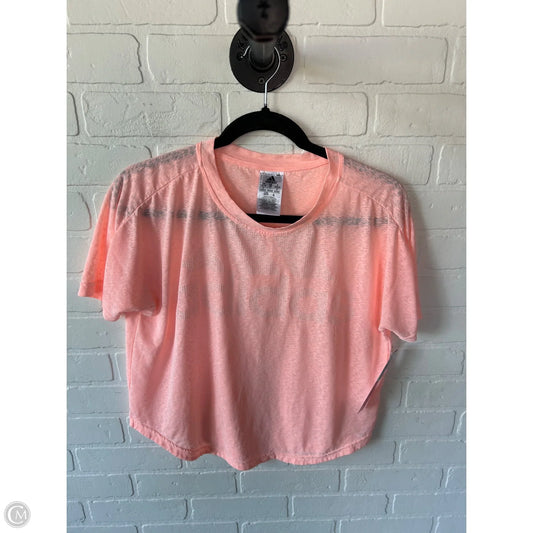Athletic Top Short Sleeve By Adidas In Pink, Size: Xs