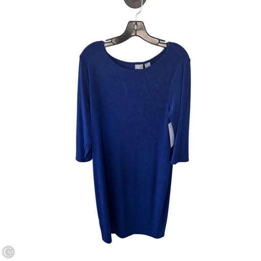 Dress Casual Midi By Chicos In Blue, Size: L