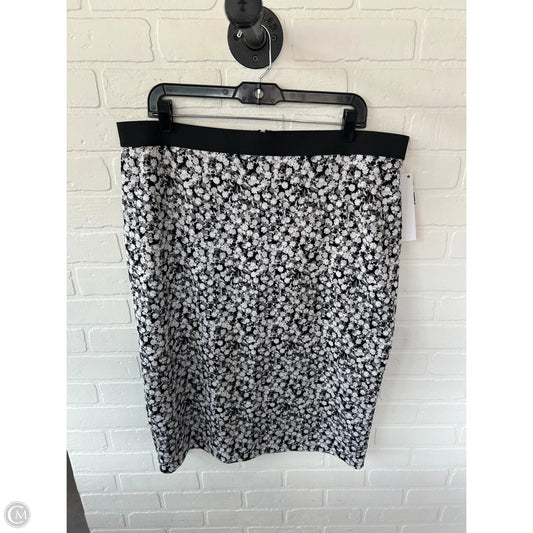 Skirt Midi By Alfani In Black & Grey, Size: 16