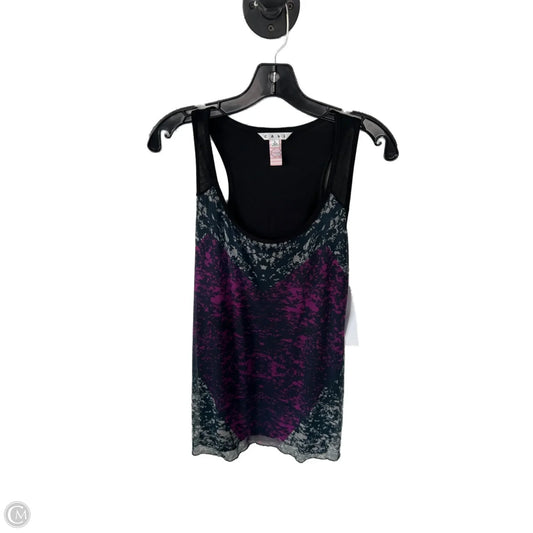 Top Sleeveless By Cabi In Black & Purple, Size: L